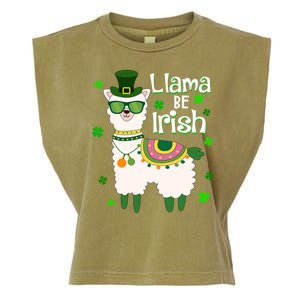 Llama Be Irish St Patrick's Day Funny Garment-Dyed Women's Muscle Tee