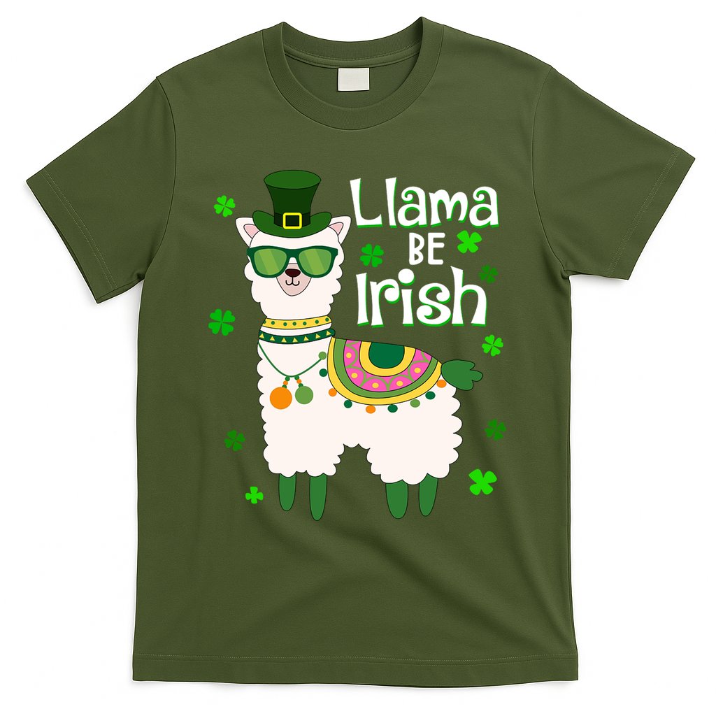 Llama Be Irish St Patrick's Day Funny T-Shirt