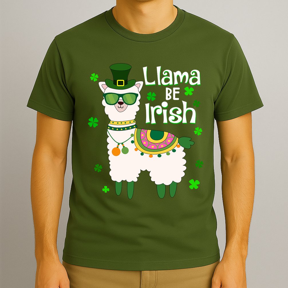 Llama Be Irish St Patrick's Day Funny T-Shirt