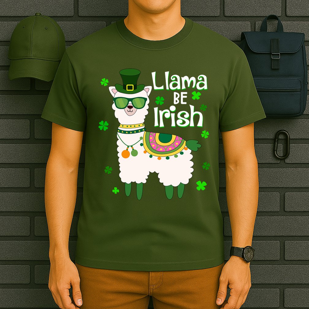 Llama Be Irish St Patrick's Day Funny T-Shirt