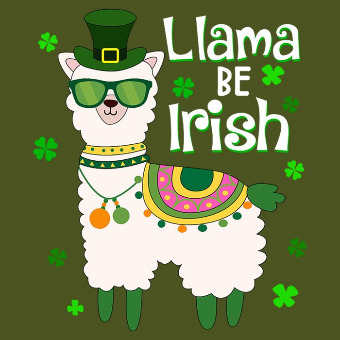 Llama Be Irish St Patrick's Day Funny T-Shirt