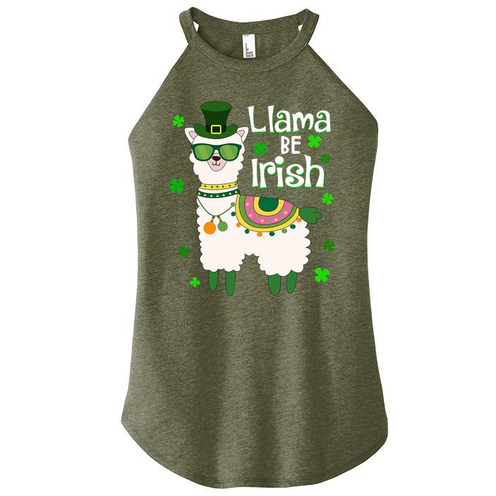 Llama Be Irish St Patrick's Day Funny Women's Perfect Tri Rocker Tank