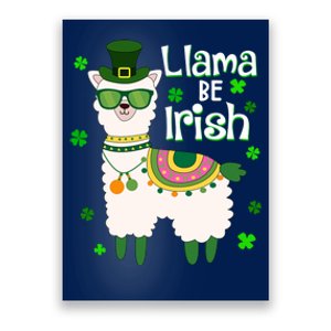 Llama Be Irish St Patrick's Day Funny Poster