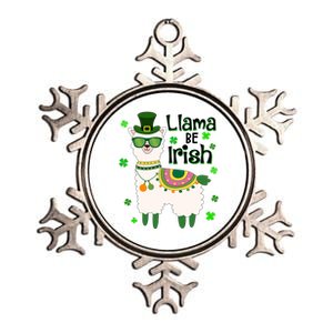 Llama Be Irish St Patrick's Day Funny Metallic Star Ornament