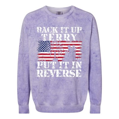 Lawd Back it up Terry Put it In Reverse 4th July birthday  Colorblast Crewneck Sweatshirt