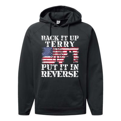 Lawd Back it up Terry Put it In Reverse 4th July birthday  Performance Fleece Hoodie