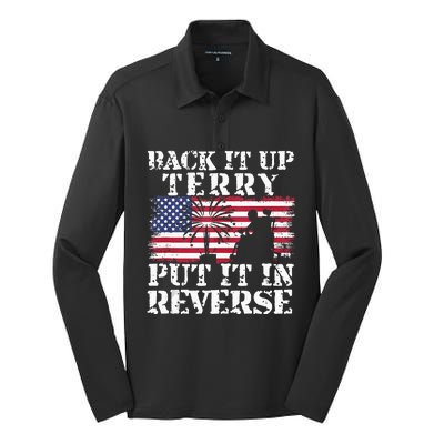 Lawd Back it up Terry Put it In Reverse 4th July birthday  Silk Touch Performance Long Sleeve Polo