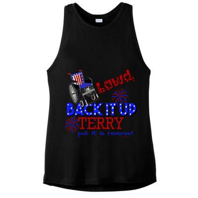 Lawd Back It Up Terry Put It In Reverse 4th July Birthday Gift Ladies PosiCharge Tri-Blend Wicking Tank