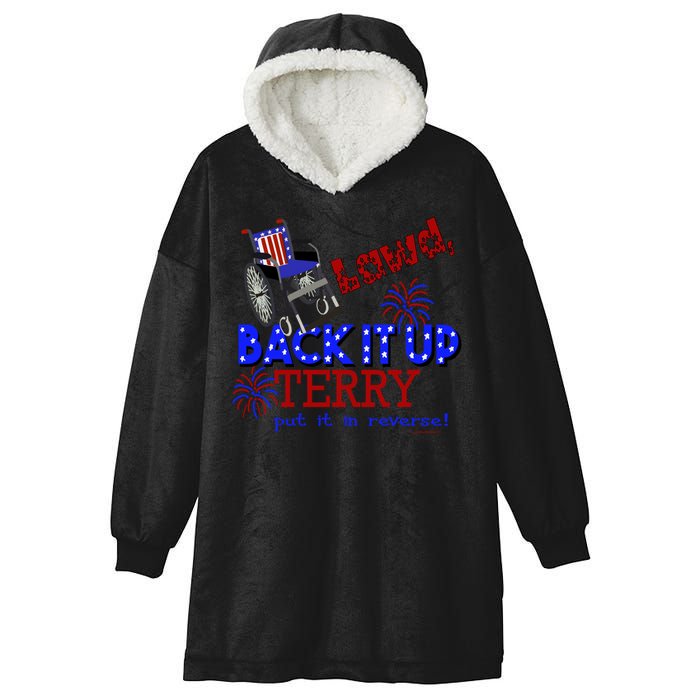 Lawd Back It Up Terry Put It In Reverse 4th July Birthday Gift Hooded Wearable Blanket