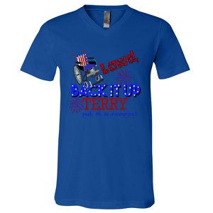 Lawd Back It Up Terry Put It In Reverse 4th July Birthday Gift V-Neck T-Shirt