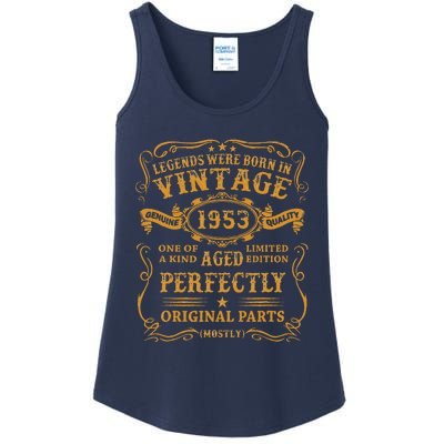 Legends Born In 1953 Vintage 70th Birthday 70 Years Old Gift Ladies Essential Tank