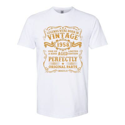 Legends Born In 1958 Vintage 65th Birthday 65 Years Old Gift Softstyle CVC T-Shirt