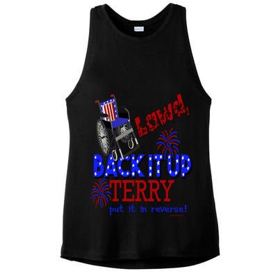 Lawd Back It Up Terry Put It In Reverse 4th July Birthday Gift Ladies PosiCharge Tri-Blend Wicking Tank