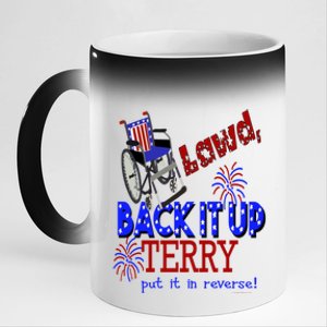 Lawd Back It Up Terry Put It In Reverse 4th July Birthday Gift 11oz Black Color Changing Mug