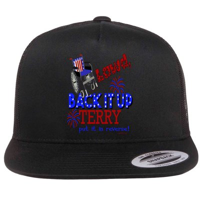 Lawd Back It Up Terry Put It In Reverse 4th July Birthday Gift Flatbill Hat
