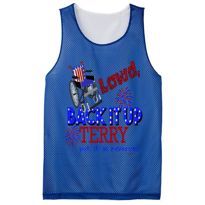 Lawd Back It Up Terry Put It In Reverse 4th July Birthday Gift Mesh Reversible Basketball Jersey Tank