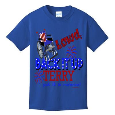 Lawd Back It Up Terry Put It In Reverse 4th July Birthday Gift Kids T-Shirt