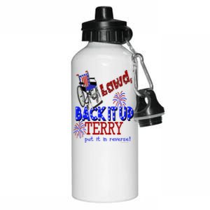 Lawd Back It Up Terry Put It In Reverse 4th July Birthday Gift Aluminum Water Bottle