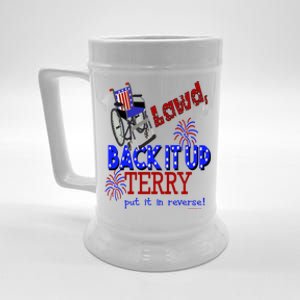 Lawd Back It Up Terry Put It In Reverse 4th July Birthday Gift Beer Stein