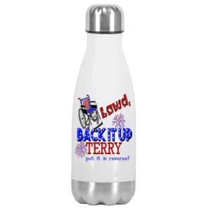 Lawd Back It Up Terry Put It In Reverse 4th July Birthday Gift Stainless Steel Insulated Water Bottle