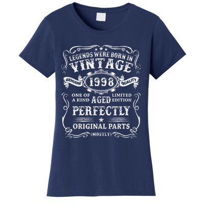 Legends Born In 1998 Vintage 25th Birthday 25 Years Old Women's T-Shirt