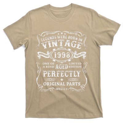 Legends Born In 1998 Vintage 25th Birthday 25 Years Old T-Shirt