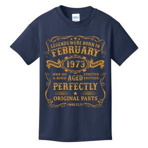 Legends Born In February 1973 50 Year Old 50th Birthday Gift Kids T-Shirt