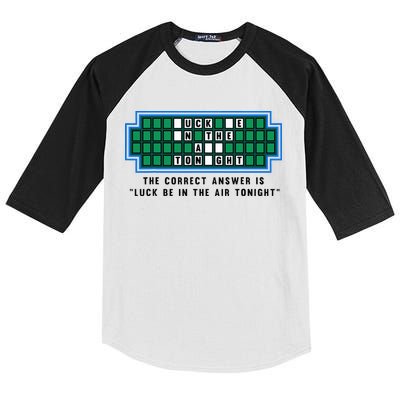 Luck Be In The Air Tonight Funny Offensive Saying  Kids Colorblock Raglan Jersey