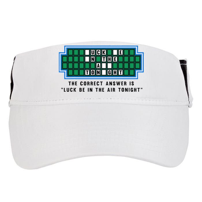 Luck Be In The Air Tonight Funny Offensive Saying  Adult Drive Performance Visor
