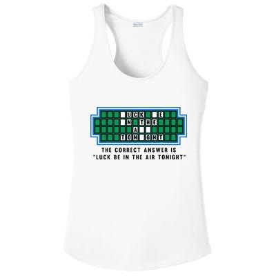 Luck Be In The Air Tonight Funny Offensive Saying  Ladies PosiCharge Competitor Racerback Tank