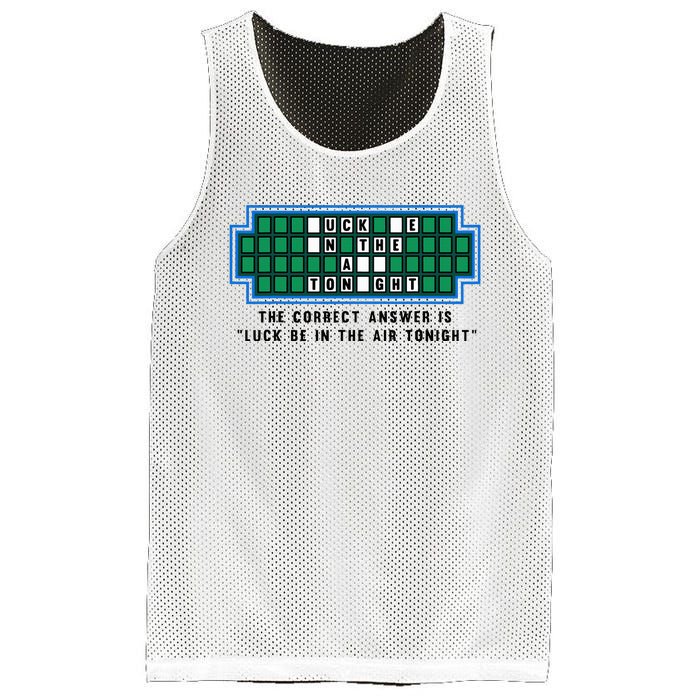 Luck Be In The Air Tonight Funny Offensive Saying  Mesh Reversible Basketball Jersey Tank