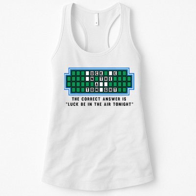 Luck Be In The Air Tonight Funny Offensive Saying  Womens Tank Top