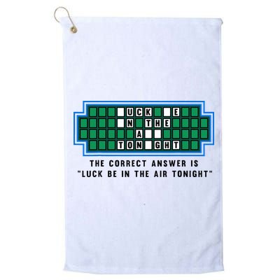 Luck Be In The Air Tonight Funny Offensive Saying  Golf Towel
