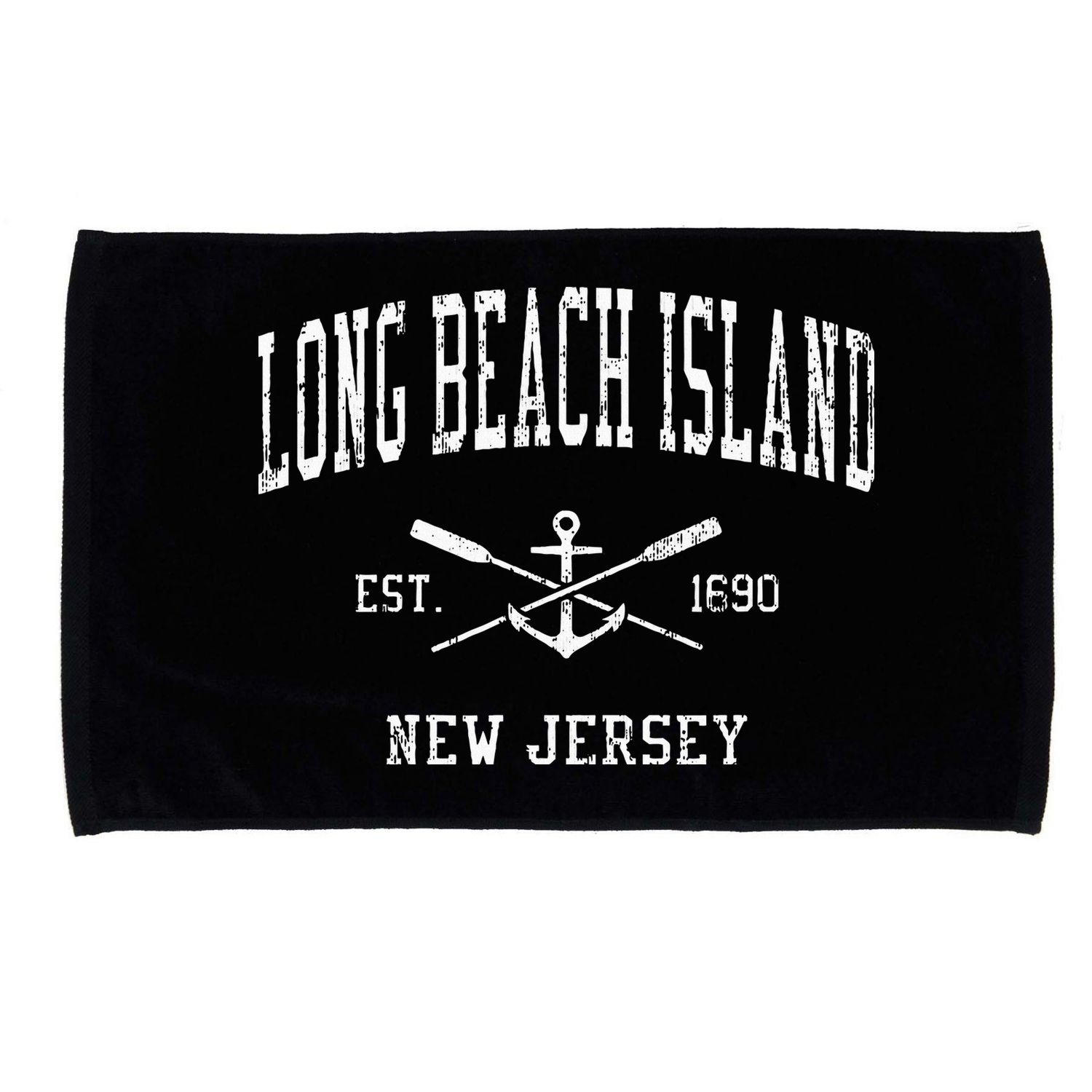 Long Beach Island Nj Vintage Microfiber Hand Towel