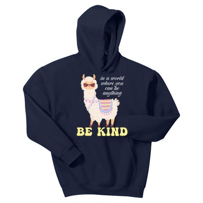 Llama Be Kind Unity Day Orange Anti Bullying Unity day Kids Hoodie