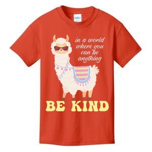 Llama Be Kind Unity Day Orange Anti Bullying Unity day Kids T-Shirt