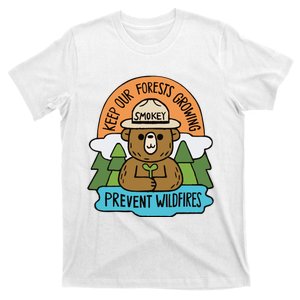 Littleofpins Bear Keep Our Forests Growing Prevent Wildfires T-Shirt