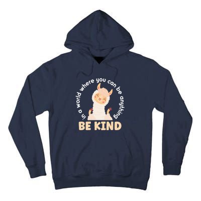 Llama Be Kind Unity Day Orange Anti Bullying Unity day Tall Hoodie