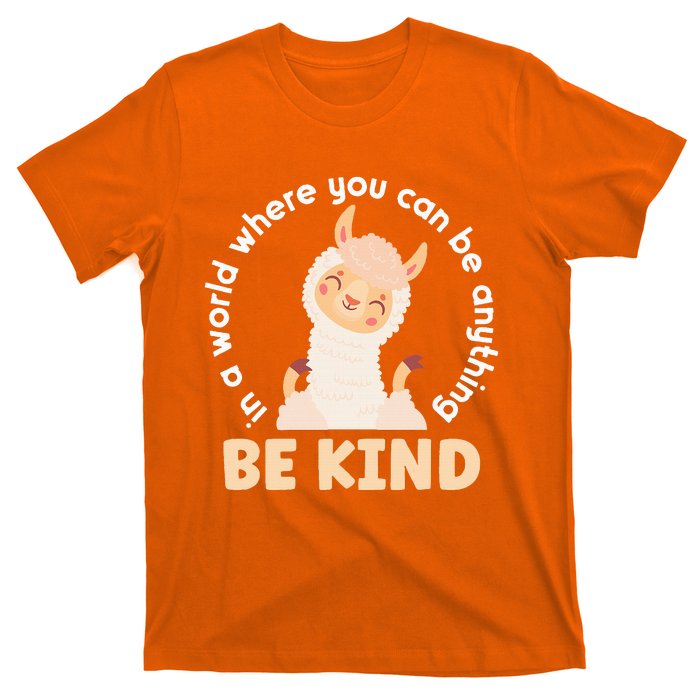 Llama Be Kind Unity Day Orange Anti Bullying Unity day T-Shirt