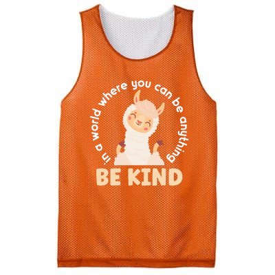 Llama Be Kind Unity Day Orange Anti Bullying Unity day Mesh Reversible Basketball Jersey Tank