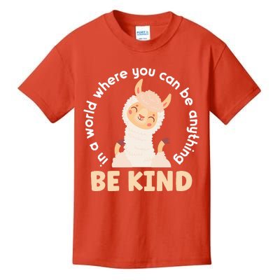 Llama Be Kind Unity Day Orange Anti Bullying Unity day Kids T-Shirt