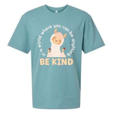 Llama Be Kind Unity Day Orange Anti Bullying Unity day Sueded Cloud Jersey T-Shirt