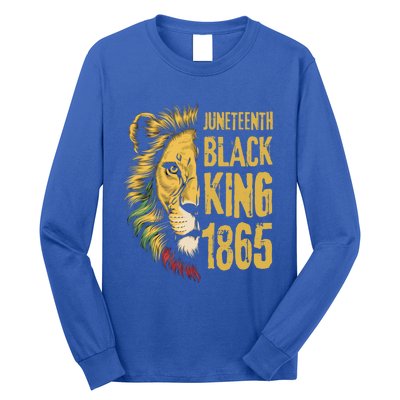 Lion Black King 1865 Junenth African American Gift Long Sleeve Shirt