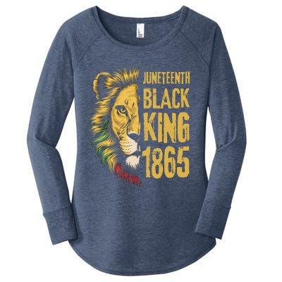 Lion Black King 1865 Junenth African American Gift Women's Perfect Tri Tunic Long Sleeve Shirt