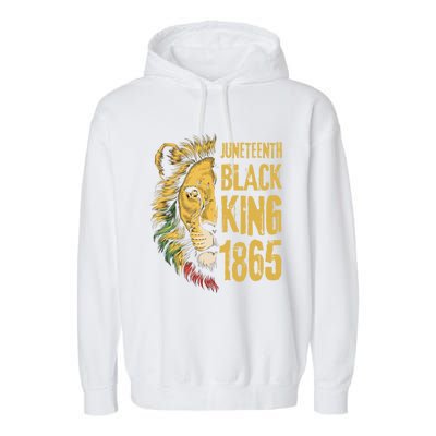 Lion Black King 1865 Junenth African American Gift Garment-Dyed Fleece Hoodie