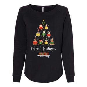 Librarian Book Lover Books Christmas Tree Merry Bookmas Xmas Womens California Wash Sweatshirt