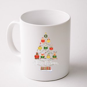 Librarian Book Lover Books Christmas Tree Merry Bookmas Xmas Coffee Mug