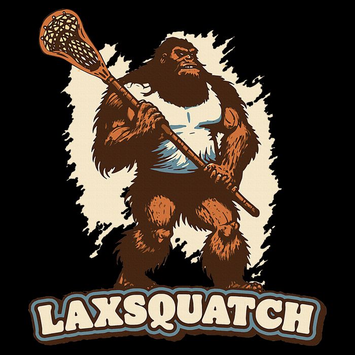 Laxsquatch! Bigfoot Lacrosse Player Funny Sasquatch Lax Flat Bill Trucker Hat