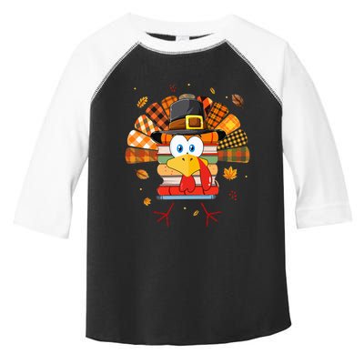 Librarian Book Lover Reader Funny Turkey Thanksgiving Fall Toddler Fine Jersey T-Shirt