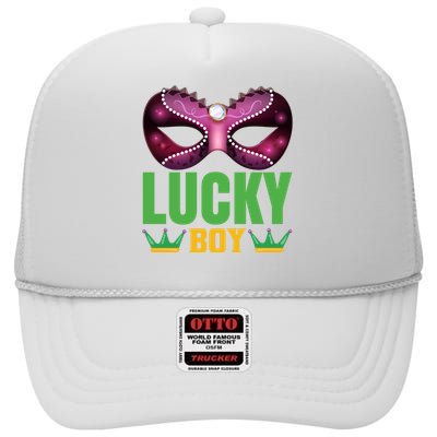 Lucky Boy High Crown Mesh Back Trucker Hat